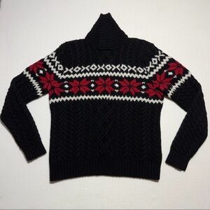Ralph Lauren Black and Red Turtleneck Sweater